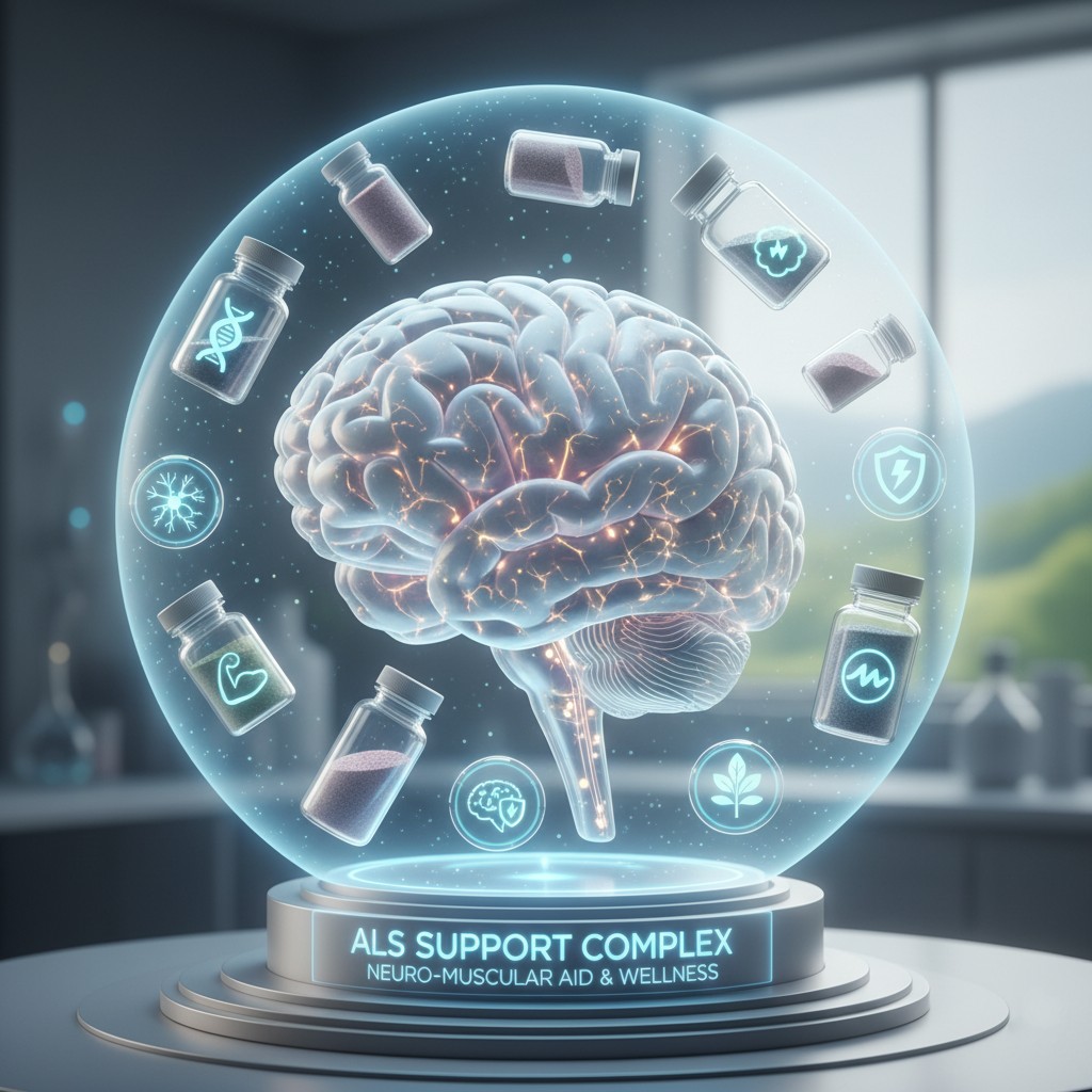 Multidisciplinary care team assisting an ALS patient